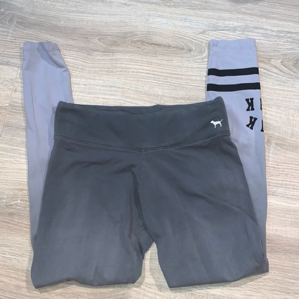 Victoria’s Secret gray yoga leggings‎ pink black